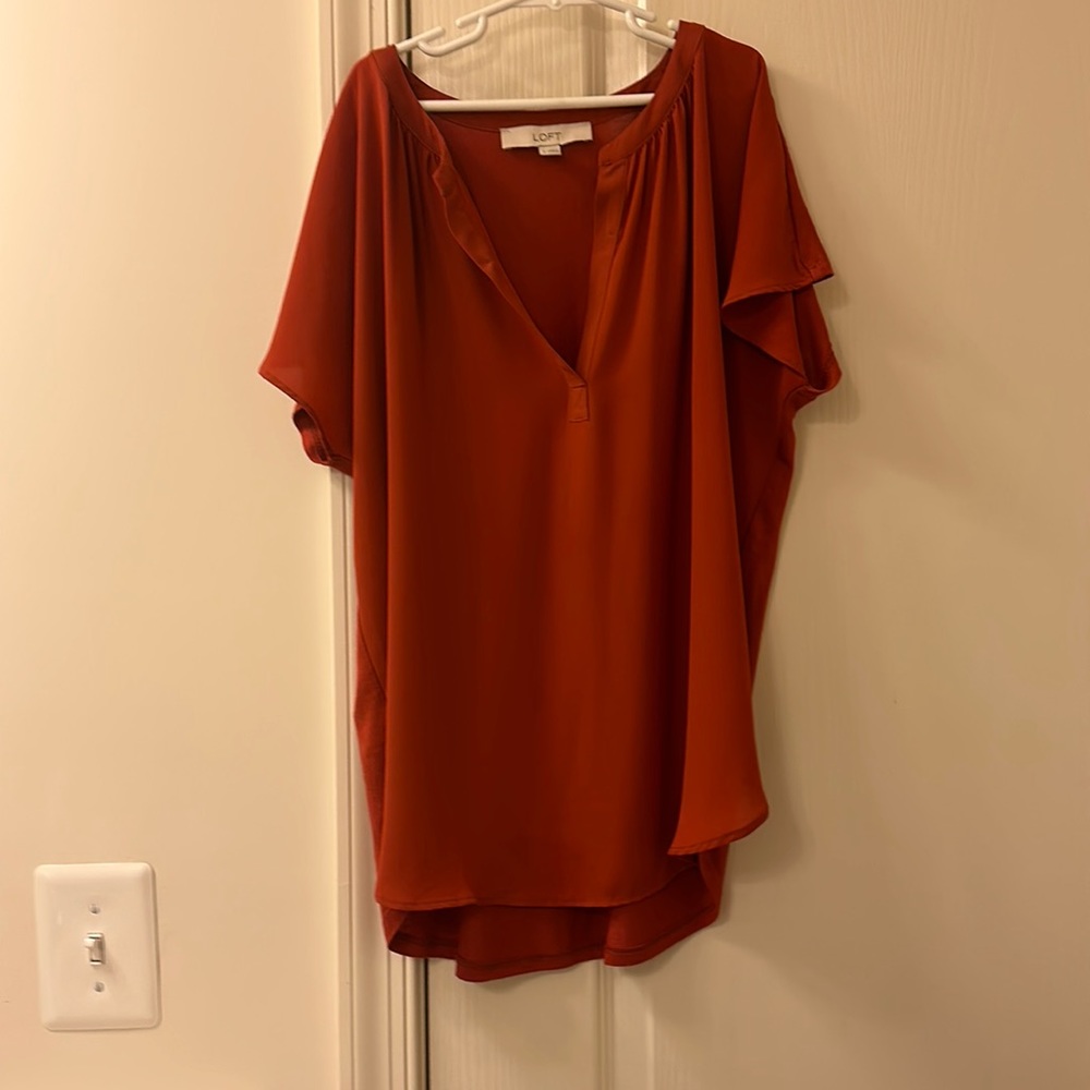 loft terracota/reddish orange blouse